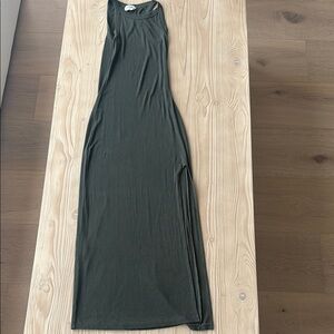 LNA Women's Olive maxi dress with slit